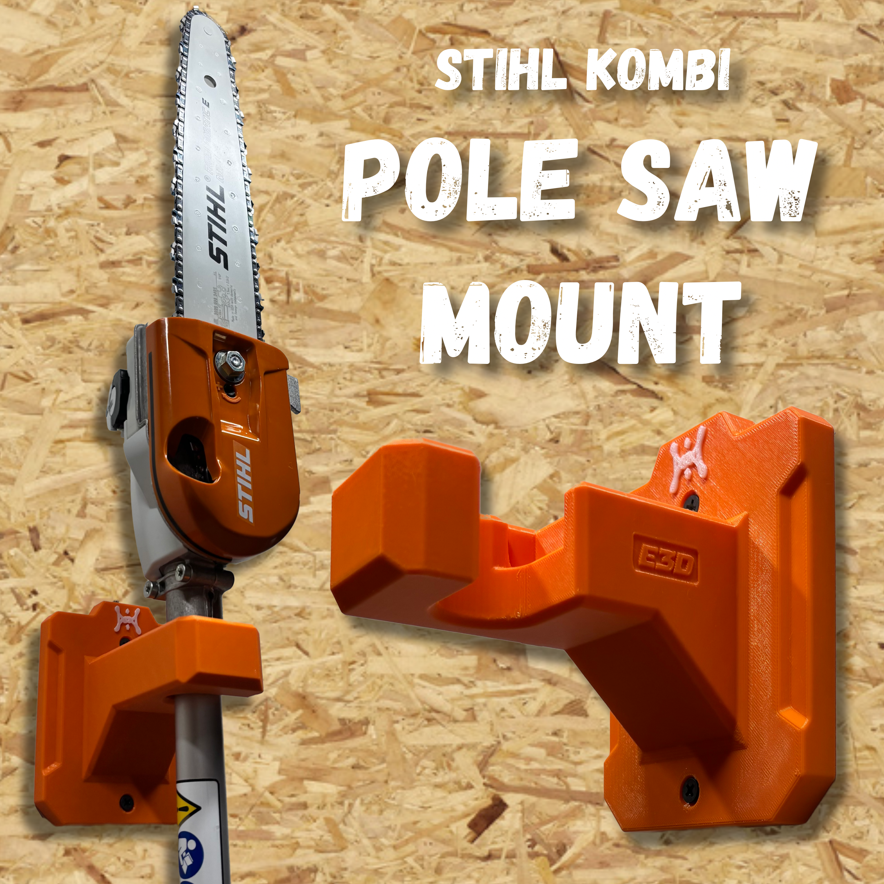 STIHL Kombi Pole Saw Attachment Compatible Wall Mount Hanger for Komb stihl-kombi-pole-saw-attachment-compatible-wall-mount-hanger-for-komb