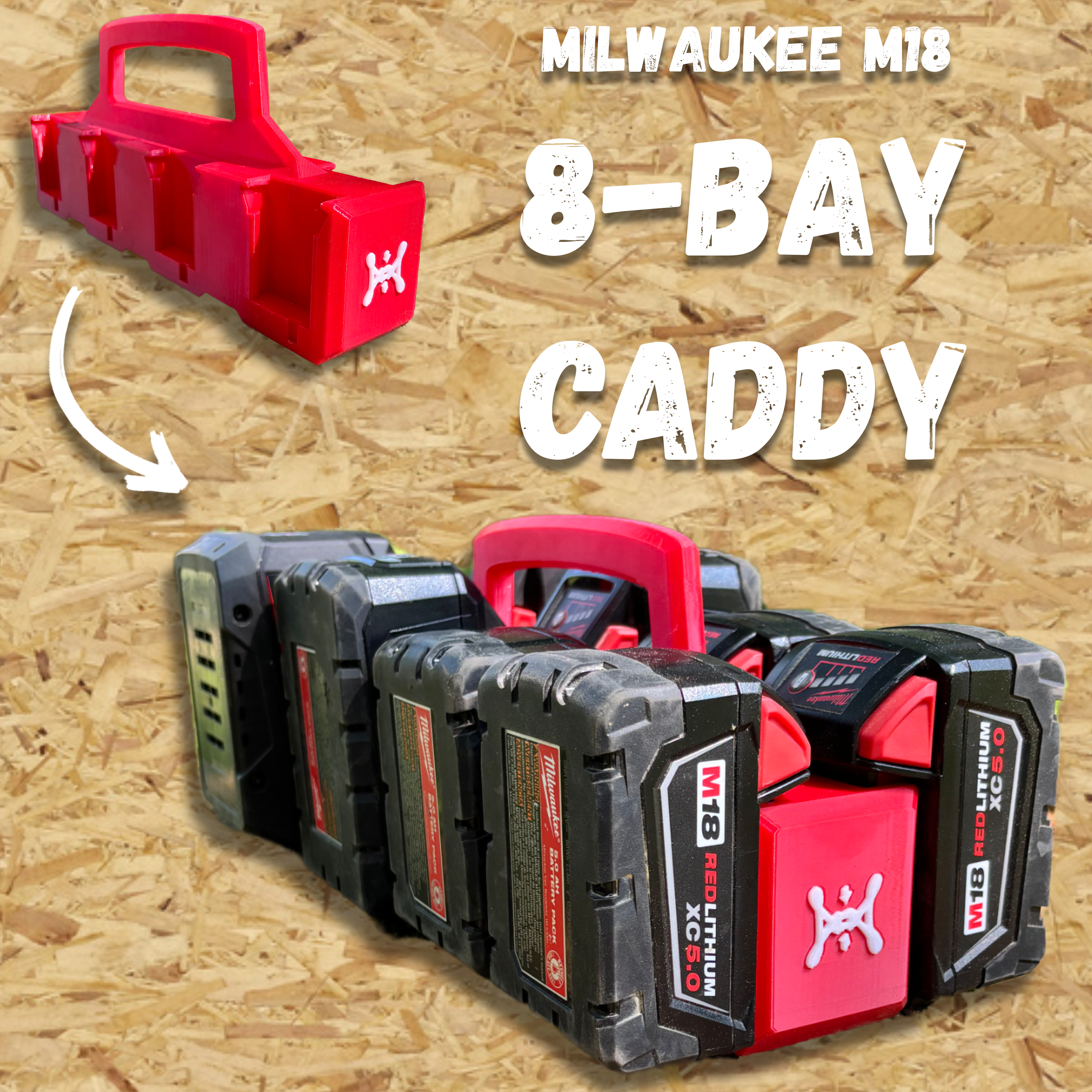 Milwaukee M18 8-Bay Battery Caddy