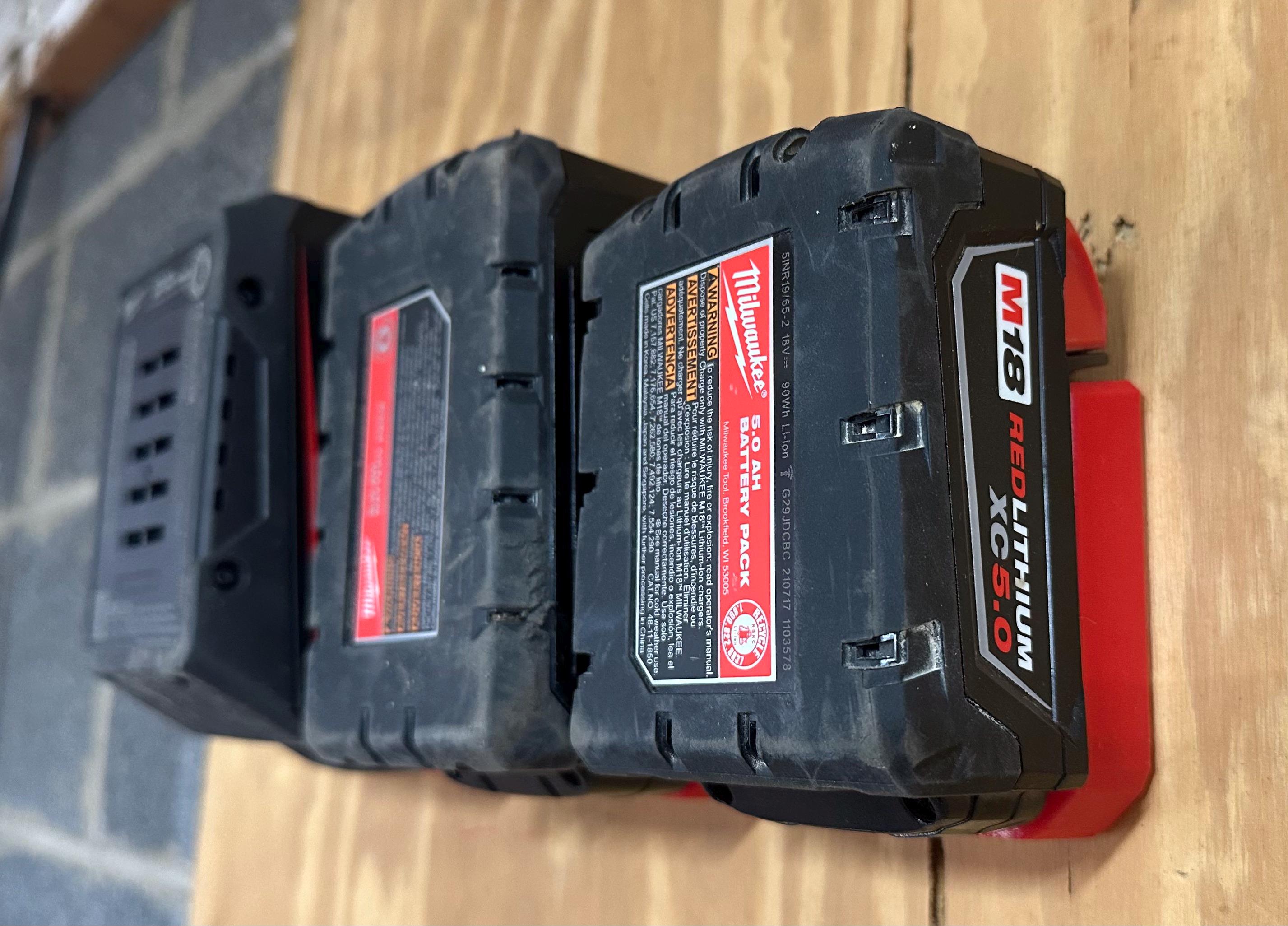 Milwaukee M18 Individual Battery Mounts (5-Pack)