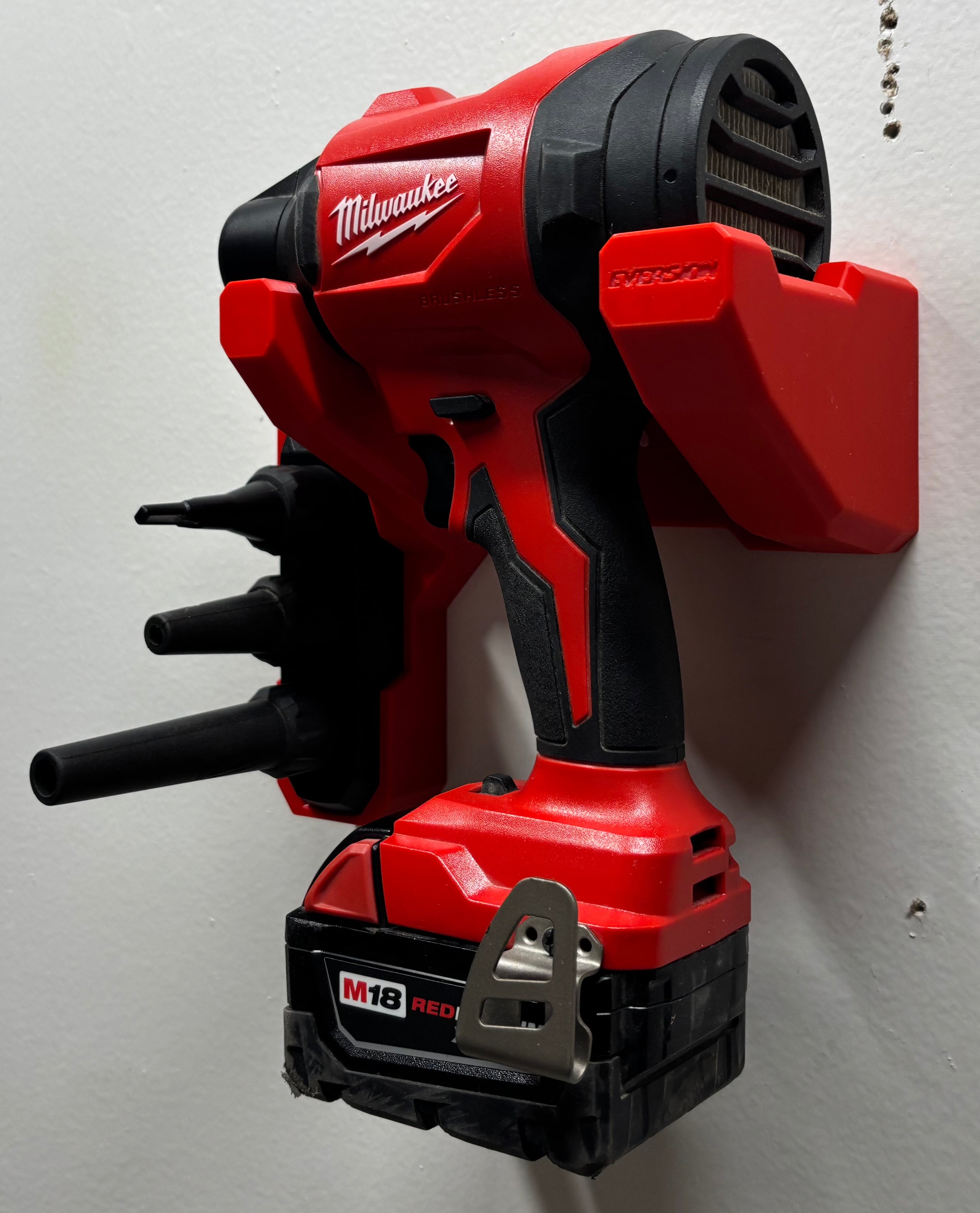 Milwaukee M18 Precision Blower Compatible Wall Mount Hanger (for #0887-20)