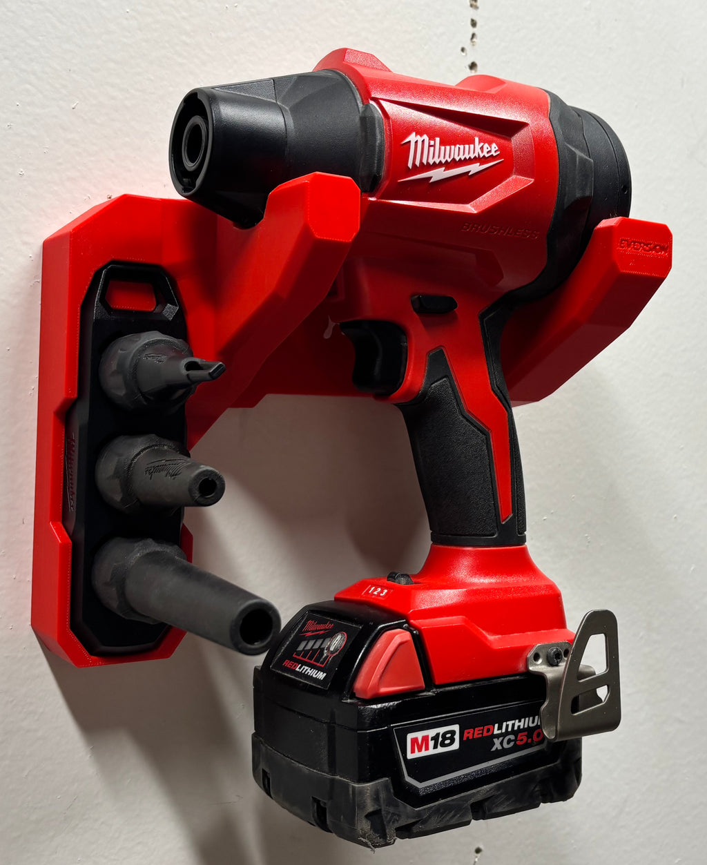 Milwaukee M18 Precision Blower Compatible Wall Mount Hanger (for #0887-20)