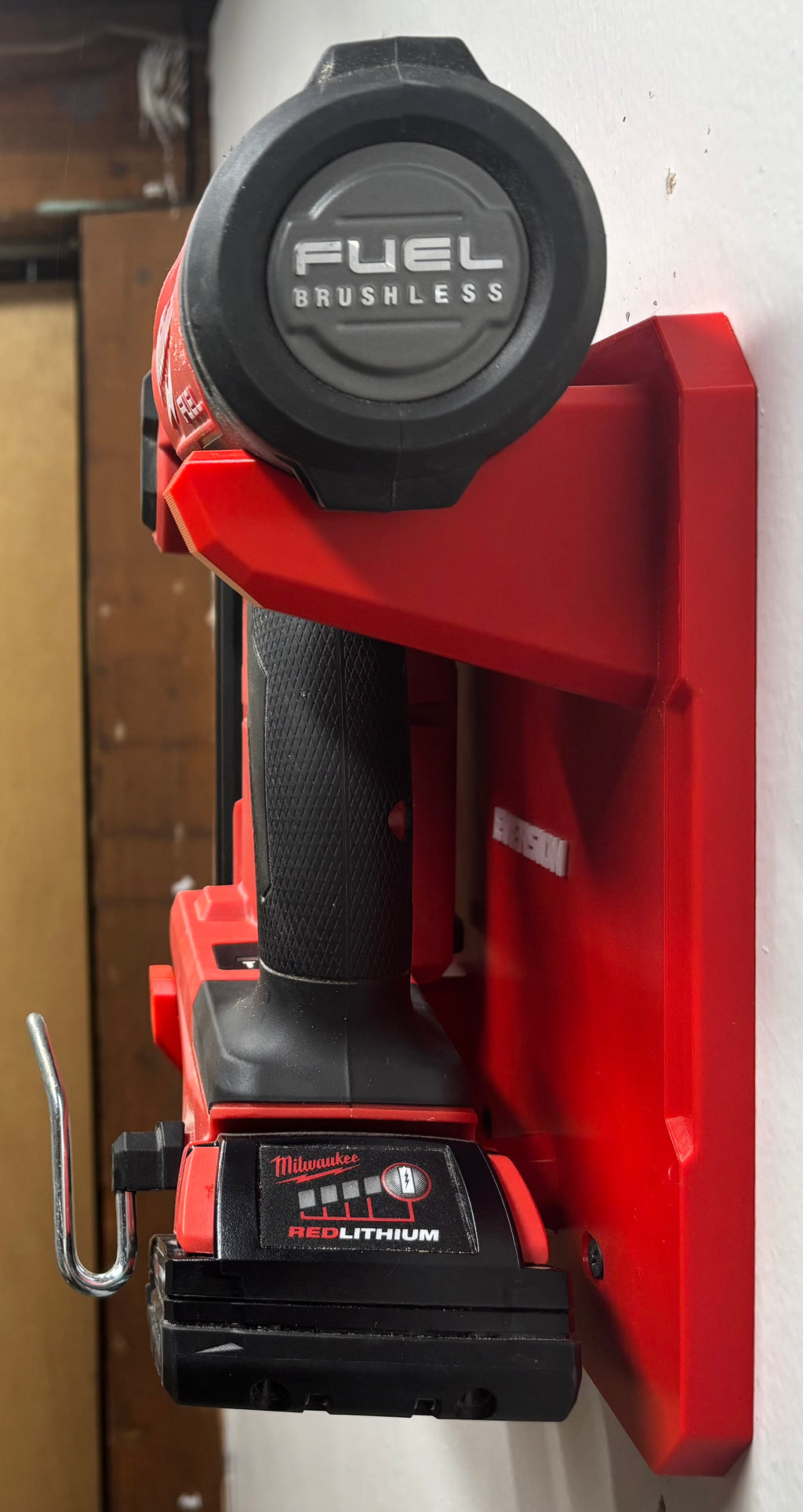 Milwaukee M18 18-Gauge Brad Nailer Compatible Wall Mount Hanger (for #2746-20)