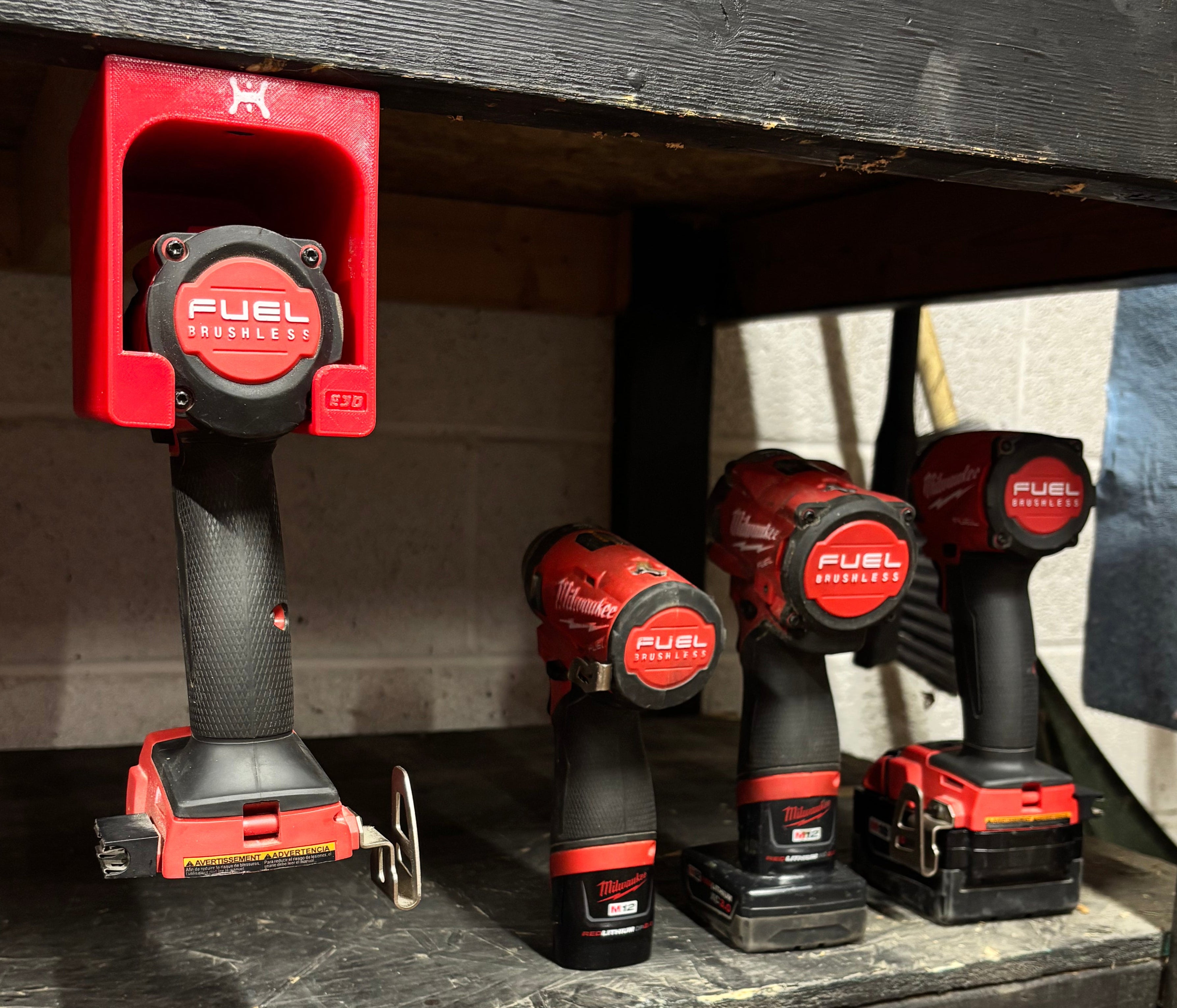 Milwaukee M18 & M12 Compatible Universal Drill/Impact Driver Holder Mount