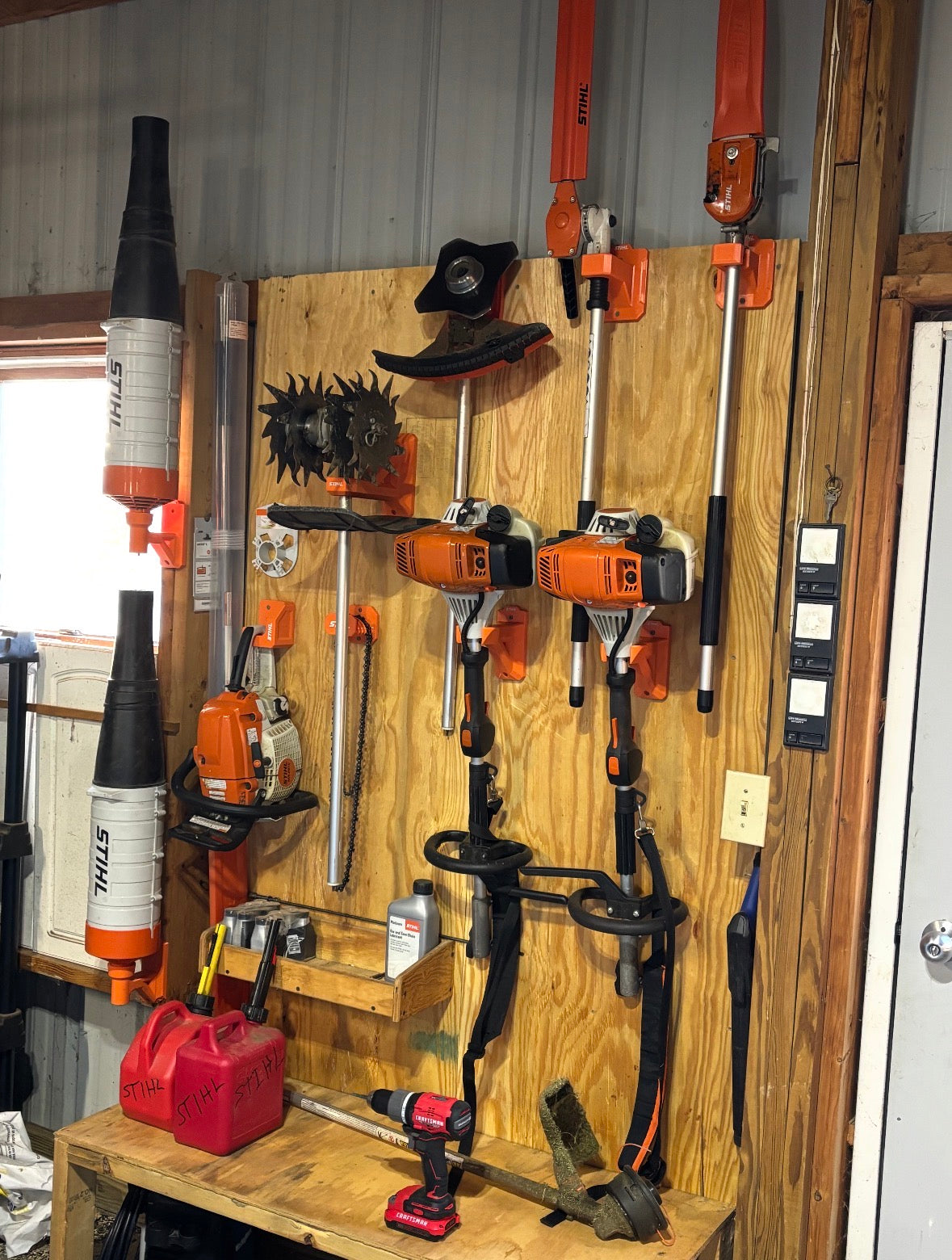 STIHL Kombi Brush Cutter Attachment Compatible Wall Mount Hanger (for Kombi Model FS-KM)