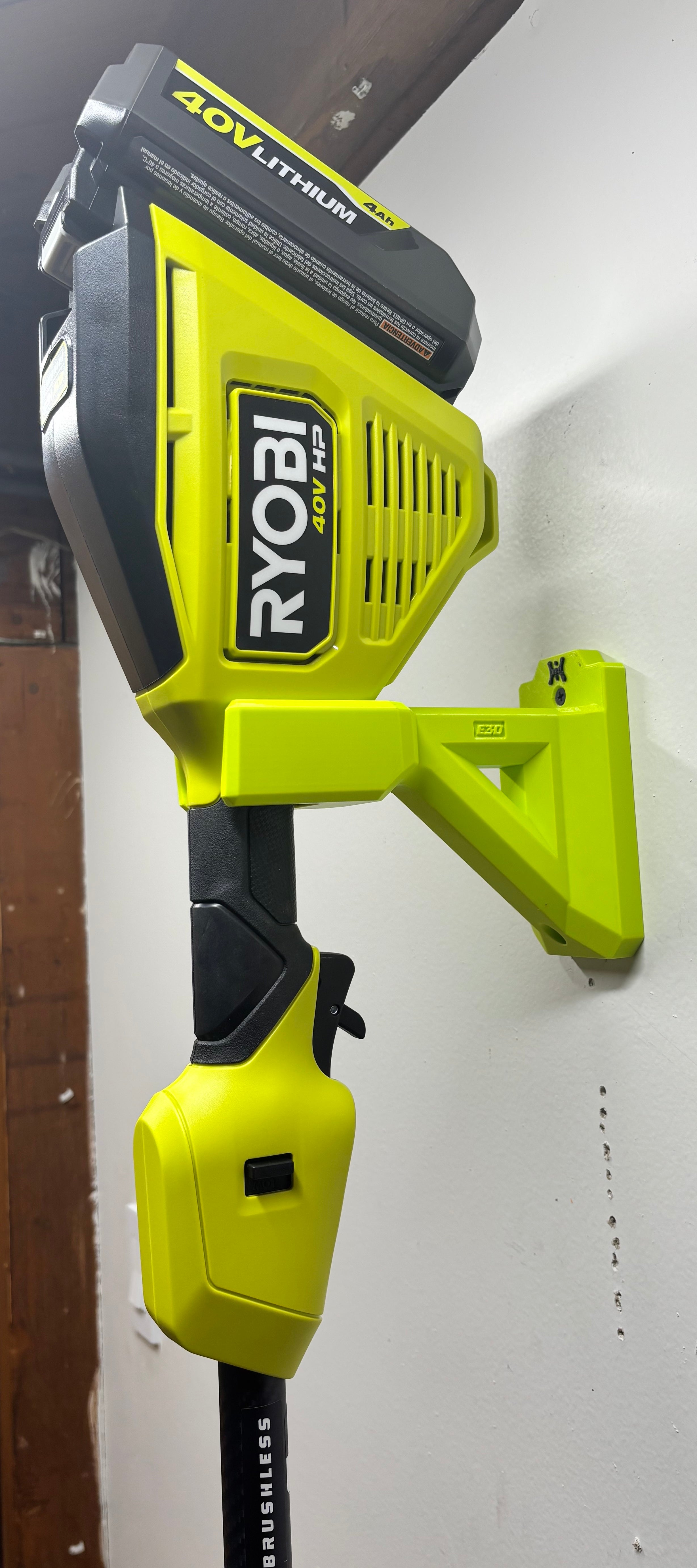 RYOBI 40V String Trimmer Wall Mount Hanger (for Model #RY40HPST01K)