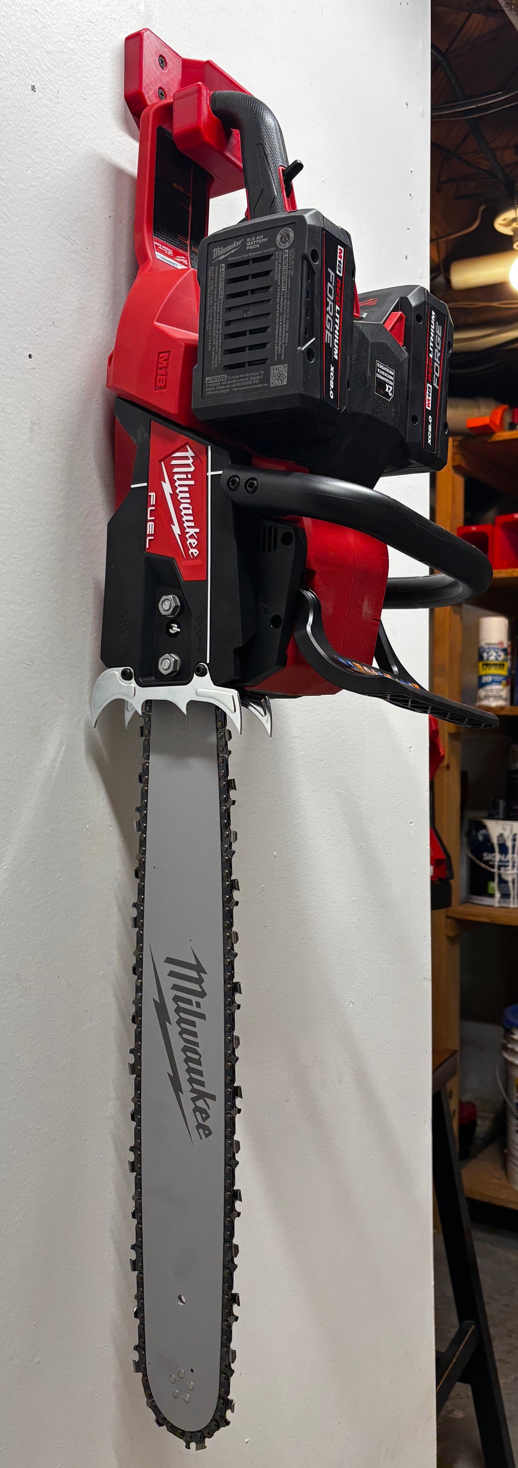 Milwaukee M18 Chainsaw Compatible Wall Mount Hanger