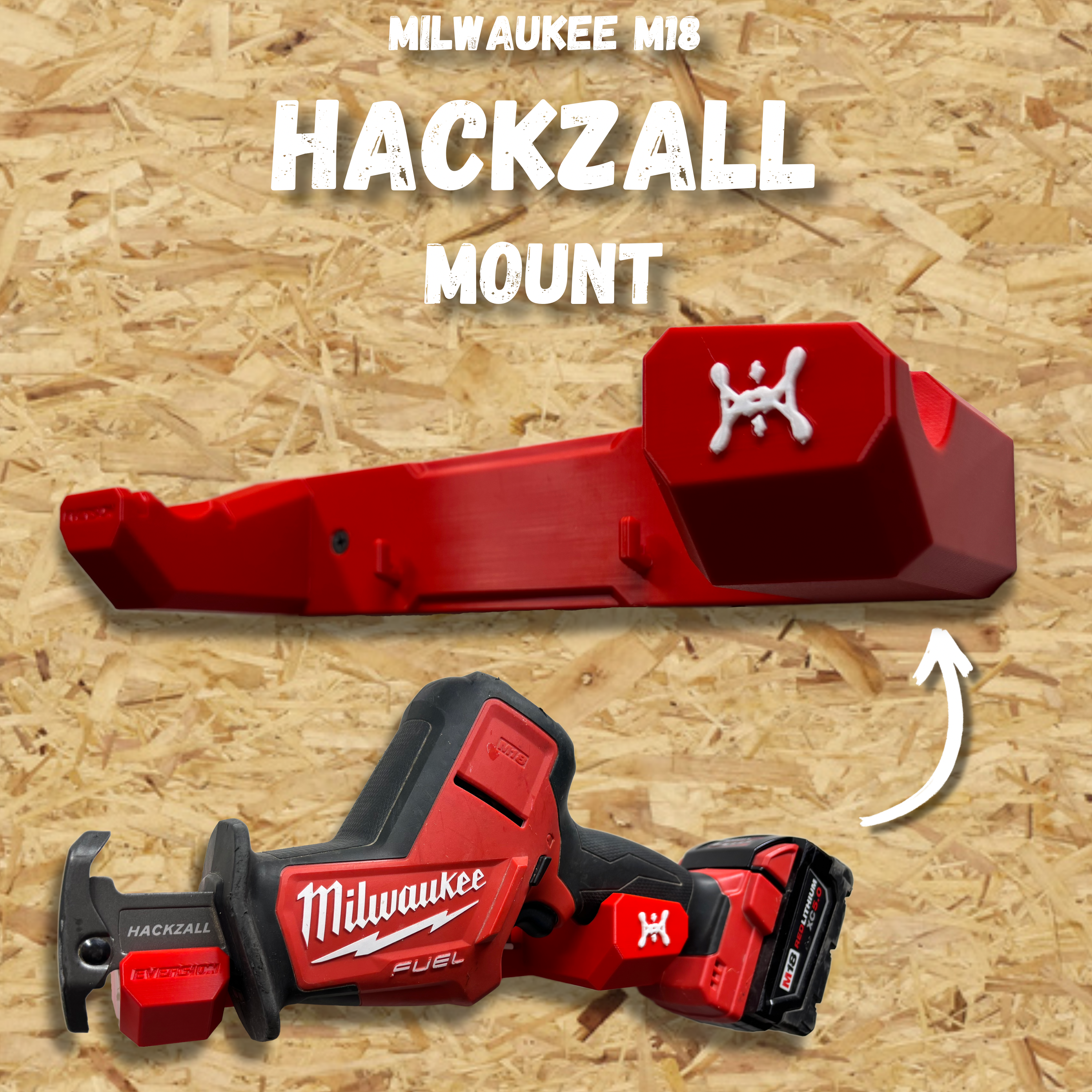 Milwaukee M18 HACKZALL Compatible Wall Mount with Blade Storage (for #2719-20)