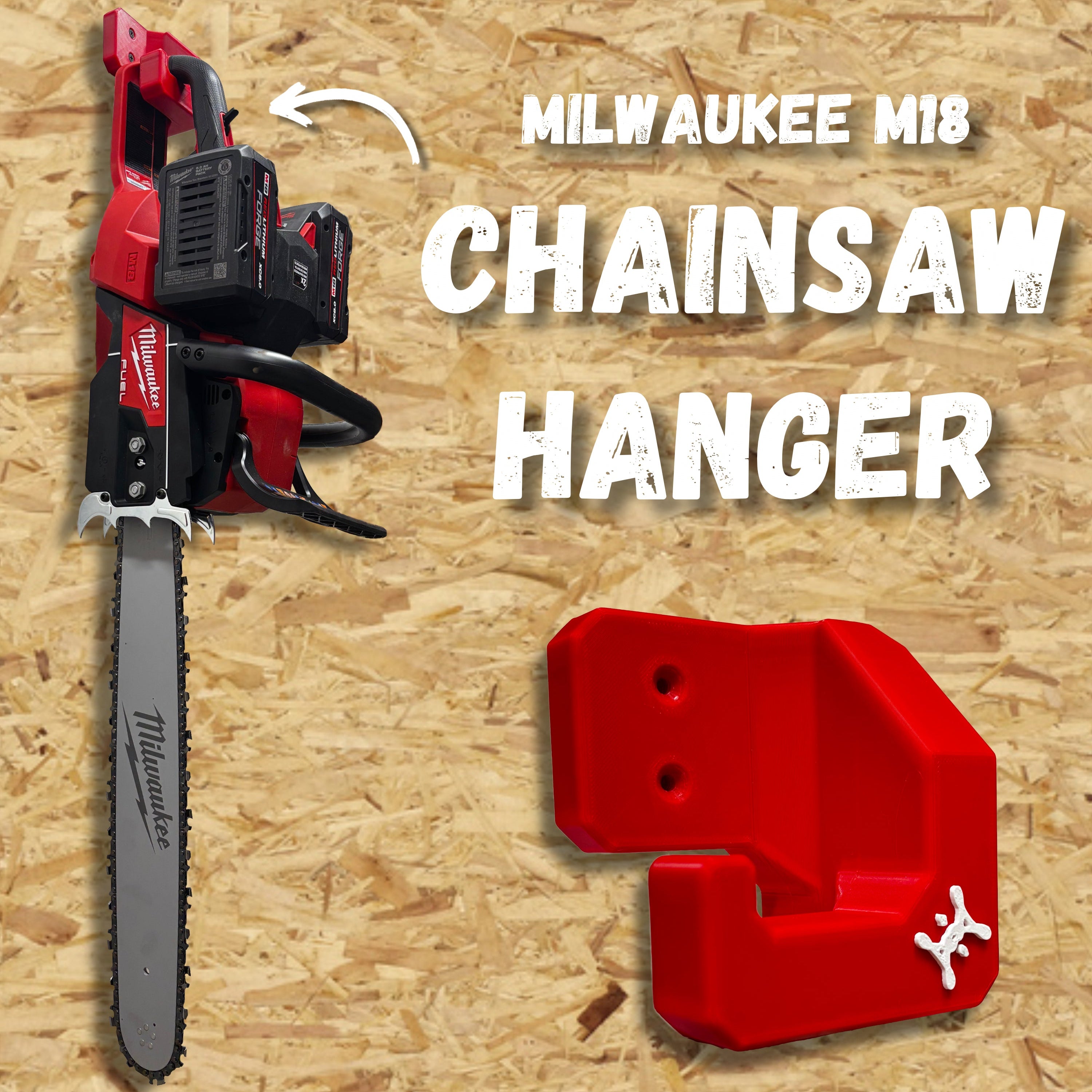 Milwaukee M18 Chainsaw Compatible Wall Mount Hanger