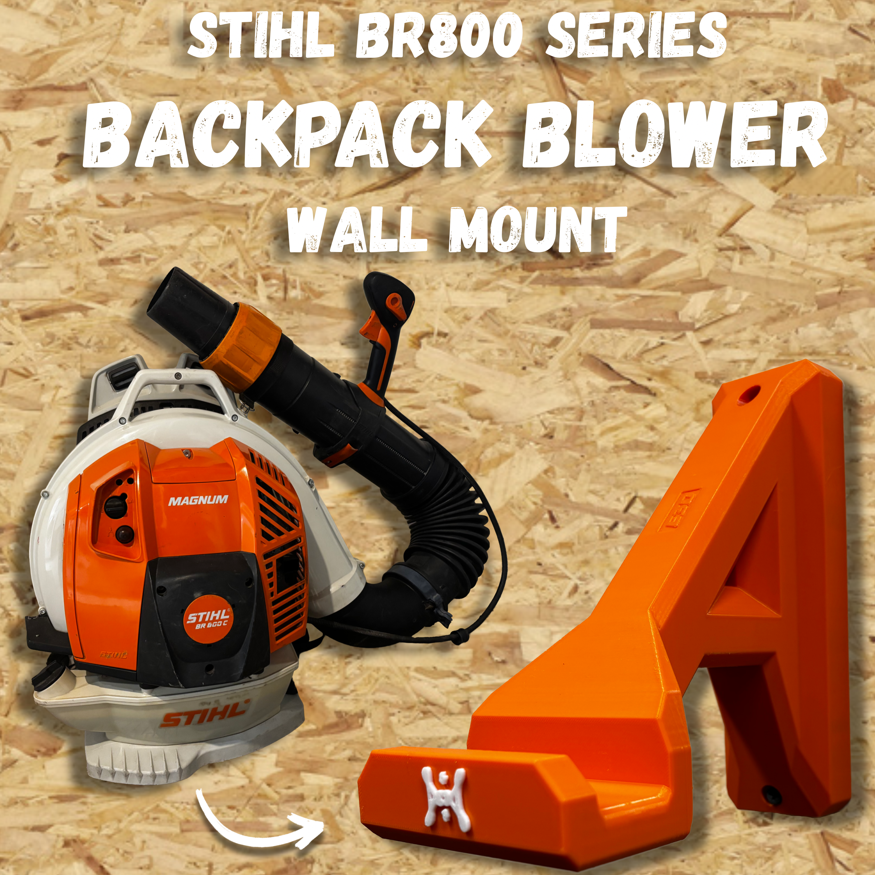 STIHL Backpack Blower BR800 Series Compatible Wall Mount Hanger