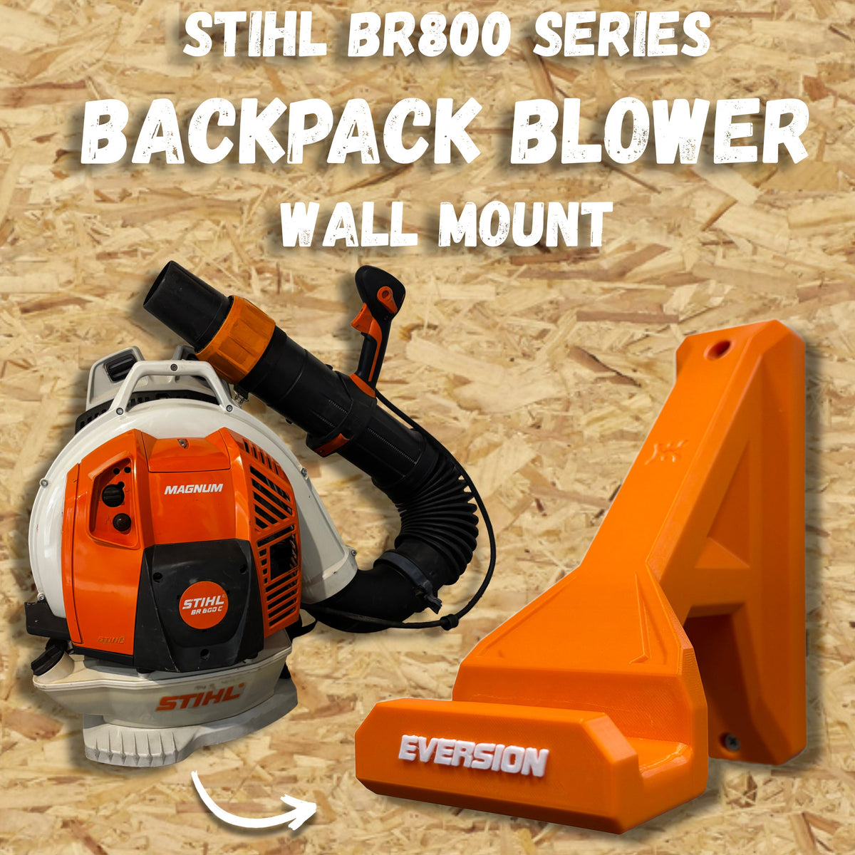STIHL Backpack Blower BR800 Series Compatible Wall Mount Hanger