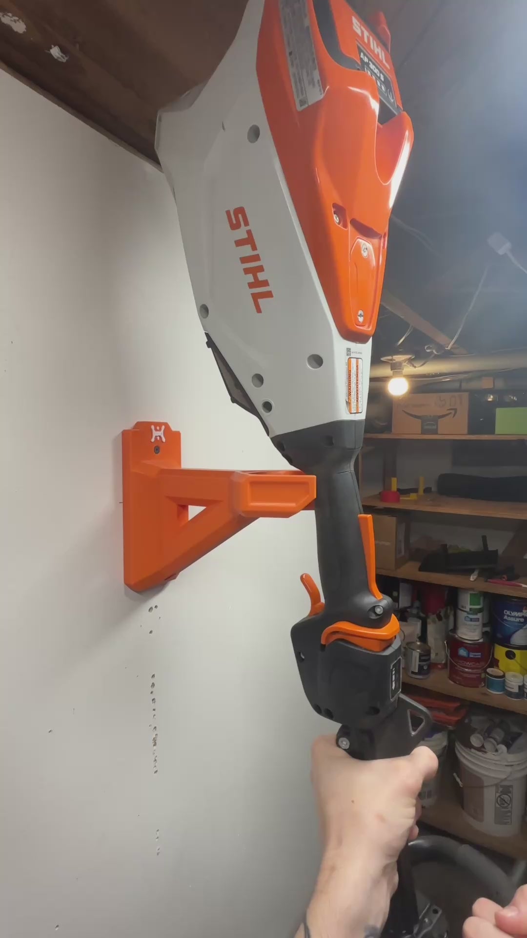 STIHL 135R Battery Power Head Compatible Wall Mount Hanger