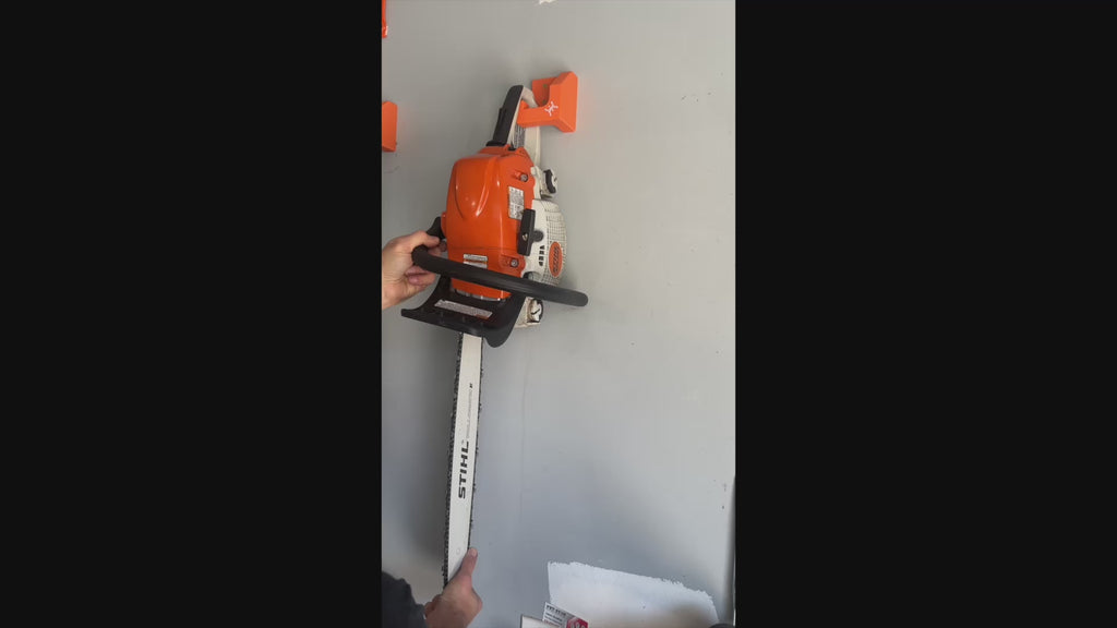 Customizable STIHL Chainsaw Compatible Wall Mount Hanger