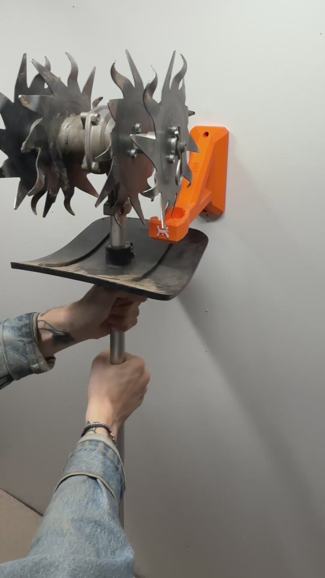 STIHL Kombi Mini-Cultivator Attachment Compatible Wall Mount Hanger (for Kombi Model BF-KM)